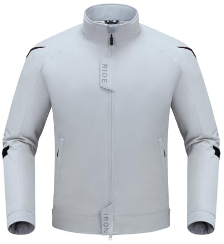 RIDEIRON Motorradjacke Herren 4 Jahreszeiten – Wasserabweisende & Winddichte Textiljacke mit Herausnehmbarem Thermofutter, Atmungsaktiv, Touringjacke mit CE-Protektoren an Schulter & Ellbogen M-XXL