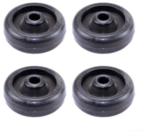 4 Stück Fitnessgeräte-Lenkrollen, kompatibel mit Laufbändern und Heimtrainern, Nylon-Material für reibungsloses Rollen (ID 10 mm)
