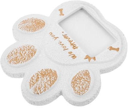 WEKAMOS Pierre Commémorative Plaque Funéraire Extérieure pour Animaux de Compagnie de Patte en Ciment Résistante Vent la Pluie pour Jardin et Pelouse