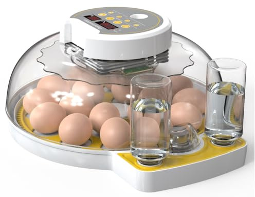 Professional Egg Incubator 18-60 Eggs, for Hatching Chicken Duck Quail Eggs | Full Automatic Incubator with High Hatch Rate, Automatic Temperature, Humidity control & Auto egg turning, for Farm home
