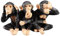 Tierfiguren 3 Affen Nichts hören sehen Sagen 11 x 6 cm Afrika AFFE Figur Skulptur Deko COR 177 kl