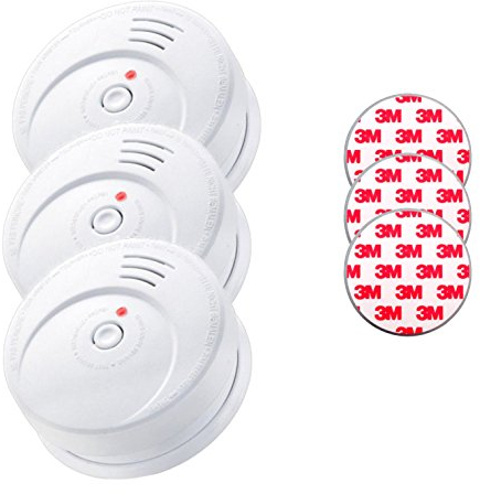 Jeising 2/GS508 GS506G 3-er Set Rauchwarmelder mit 10 Jahres Lithium Batterie Kriwan Testzentrum Zertifiziert EN14604 incl. Magnetbefestigung Magnetopad
