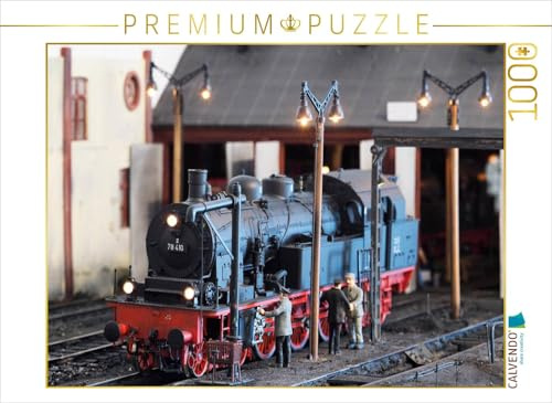 CALVENDO Puzzle Arbeiten an der Dampflok | 1000 Teile Lege-Größe 64 x 48 cm Foto-Puzzle für glückliche Stunden