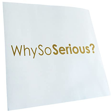 - Autoaufkleber - Why so serious? - Heckscheibe Auto Aufkleber wetterfest für Kfz LKW Mofa Truck - Sticker außen selbstklebend Tuning Zubehör für Fenster Fahrzeug Scheibe