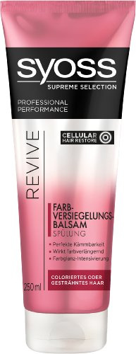 Syoss Supreme Selection Spülung-Tube Revive Farb-Versiegelungs-Balsam, 1er Pack (1 x 250 ml)