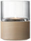 LSA Lotta Laterne und Eschensockel 13 cm, Glas Holz, Clear, 10 cm