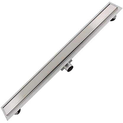 vanvilla Duschrinne 70cm DR700P Randablauf Duschablauf Ablaufrinne | Duschabfluss inkl. Siphon, Dichtmanschette, Fliesenflansch, Edelstahl