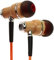 Écouteurs Symphonized NRG 2.0 Haute Qualité en Bois Véritable Intra-Auriculaire Isolation Phonique Écouteurs|Casque Avec Technologie de Protection Innovante Câble et Micro (Orange)
