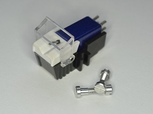 Blau Patrone und diamant nadel mit die korrekt montage schrauben für JVC L F41, AL A110, L A10, L A100, L A120, L A21, L A31, L AX3, L F210, QL A200, QL A220, QL A51, QL A75, QL F300, QL F320, QL F61, QL Y55F, QL Y66F, Plattenspieler Abnehmer, Nadel