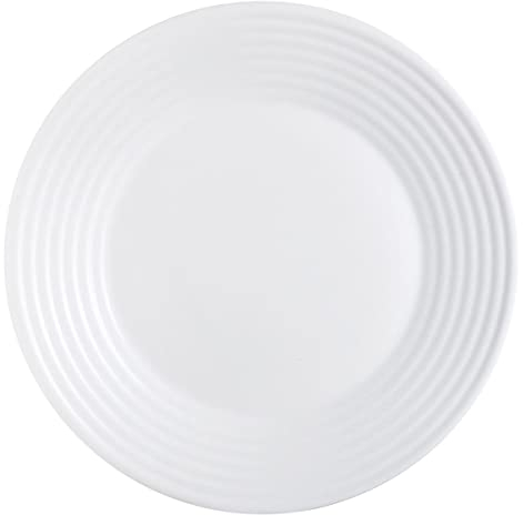 Luminarc Plato llano Harena de cristal, 27 cm, color blanco
