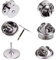 Canomo 50 Paar Schmetterlings-Klammern mit blanken Nadeln 10mm silber