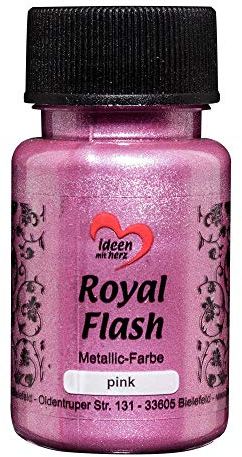 Ideen mit Herz Royal Flash, Acryl-Farbe, metallic, mit feinsten Glitzerpartikeln, 50 ml (flieder/pink)