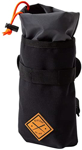 Restrap Unisex Stem Bag Sacoche de Potence Étanche Porte Bidon Bouteille Rangement Fahrradgepäckzubehör, Schwarz, 22.86 x 17.78 x 7.62 cm