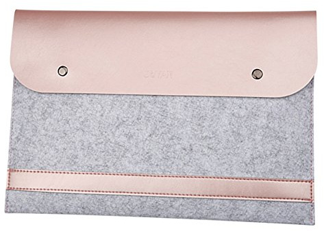 Laptop-Tasche Filz Mikrofaser LederHülle Ultrabook Laptop Tasche Filz Sleeve Speziell für MacBook 11.6-15.4 Inches Roségold