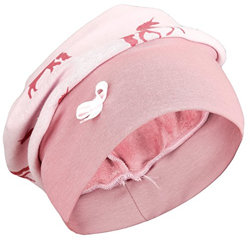 Anton & Sophie Rosa Wintermütze mit Einhorn-Motiven - Perfekter Sitz - kuschelig weich - Made in Germany (1-2 Jahre)