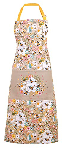 Ulster Weavers Bienenhalter-Schürze aus Baumwolle – mit niedlichem floralem Insekten-Design – für Küche und Grill, Kochgeschenke für Bäcker und Köche – Haushaltswaren und Küchenutensilien