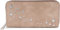 styleBREAKER Damen Portemonnaie mit Metallic Stern Cut-Outs, Reißverschluss, Geldbörse 02040115, Farbe:Taupe