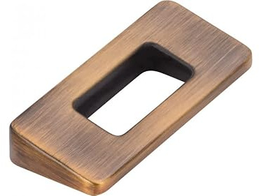 SIRO Möbelgriff Burgkirchen, Modern, Design, Druckguss messing schwarz gebürstet, 54 mm x 24 mm x 10 mm, LA 32 mm, 2394-54ZN79