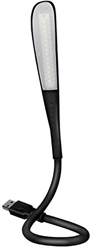 H47C USB LED Leselampe, 1,5W Dimmbar, 3 Helligkeitsstufen, Flexibler 360° Schwanenhals, 14 Helle & Langlebige LEDs, Ideal für Buch, PC, Laptop & Bett – Perfekt als Lese- und Arbeitslicht