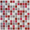 Yoillione Fliesenaufkleber Badezimmer Fliesenfolie Mosaik Fliesensticker Bad Fliesen Selbstklebend Fliesendekor, Rot 3D Fliesenaufkleber kKüche Fliesen Folie Wand Fliesen Aufkleber, 4er Pack