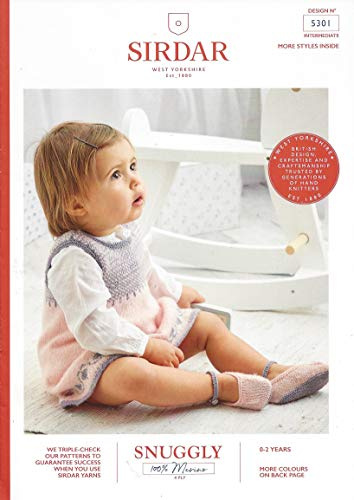 Sirdar Snuggly 100% Merino 4 ply Knitting Pattern Booklet - 5301 Pinafore
