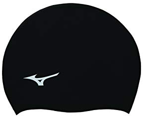 Mizuno Cuffia da nuoto in silicone, nera, taglia unica