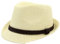 Sombrero Paja Hombre Mujer Fedora Borsarino Trilby Gorra Panamá Verano Playa ala Corta Moda Unisex (lu-129-crema, 58cm)