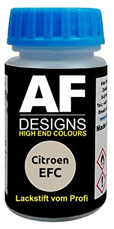 Lápiz Retoque compatible con Citroen EFC Blanc Perle Nacre de Secado Rápido Pintura del Coche 50ml