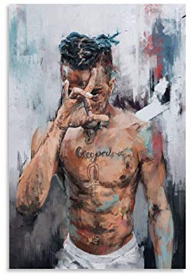 XXXTentacion Kunstdruck auf Leinwand, Poster und Wandkunst, Kunstdruck, modernes Familien-Schlafzimmer, 30 x 45 cm