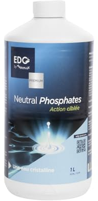 EDG by AQUALUX INTERNATIONAL Neutral Phosphates - Stop Phosphates Piscine Algues Vertes - Eau De Forage - Compatible Tout Traitement - Bidon 1L - EDG Premium