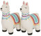 Giftworks Llama Cruet Set - Salt and Pepper Shakers - White Ceramic