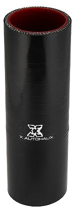 X AUTOHAUX Tubo recto de silicona para manguera de coche, 55 mm, 5,5 cm, color negro y rojo
