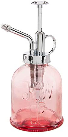 Mud Pie Regadera de Cristal de Colores, para Cultivar, 6.25 x 3 Pulgadas de diámetro