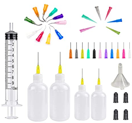 37 Pcs Dispensers Applicator Bottles and Syringe Set, 30/50ml Dispensing Bottles With Funnel And Dispensing Needles for DIY Quilling, Acrylic Painting, Oiler Bottle, Craft, Artwork Hobbies…