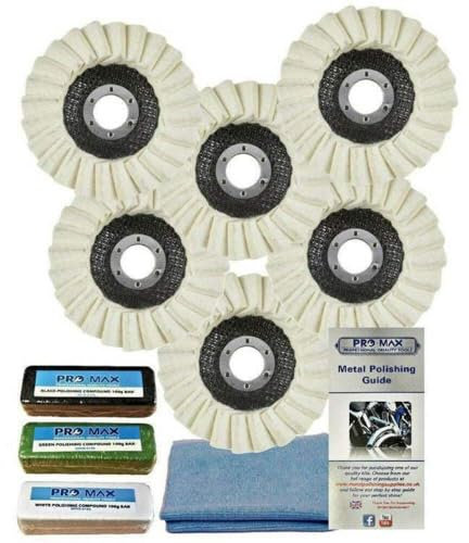 Angle Grinder Metal Polishing Buffing Kit Steel Stainless Steel 10pc - Pro-Max