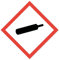 Gefahren-Aufkleber I Wetterfeste Folie mit UV-Schutzlaminat I Gefahrenstoff-Symbol mit GHS04 Gasflasche-Bezeichnung I 10 x 10 cm I GHS-Kennzeichnung I Warnung I Achtung I Hinweis I hin163
