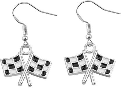 Race Charmorat Race Day und Autorennen Geschenk Ohrringe mit Drag Racing Design