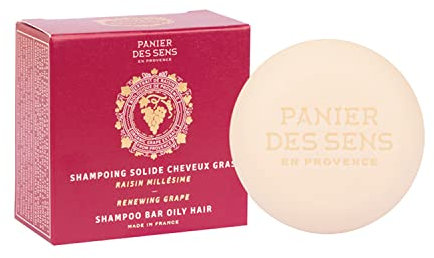 Panier des Sens Festes Shampoo Trockenes Haar Honig - Made in France - Haarshampoo damen und Männer 75g - Shampoo ohne sulfate parabene und silikone (Traube)