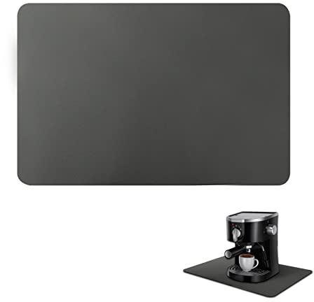 16x24inch Coffee Mat, Hidden Stained Rubber Backing Absorbent Mat Bar Drying Mat Coffee Mats for Coffee Maker Rubber Spill Mats for Kitchen Bar Accessories