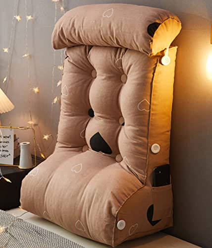 LICOIL Rückenkissen Bücherkissen,Lesekissen,Rückenkissen mit Armlehnen,Bequemes Lesekissen,Kniekissen,Venenkissen,für Bett,Sofa,Couch,Memory Foam,Lesekissen,Waschbarer Bezug