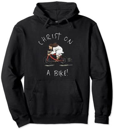 Lustiges Fahrrad- und Fahrraddesign von Christ on a bike! Pullover Hoodie
