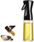 Genérico Pulverizador Aceite Profesional, Mango Negro, Aceitera en Spray para Cocina Dispensador Rellenable, Botella de Cristal 300ml, Recargable, Reciclable.