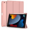 OKP for iPad 9th/ 8th/ 7th Generation Case (2021/2020/2019), iPad 10.2 inch Cases with Trifold Stand, Slim ipad 9/8/7 th gen Cover with Pencil Holder for Kids Women Men, Clear Back Shell, Rose Gold