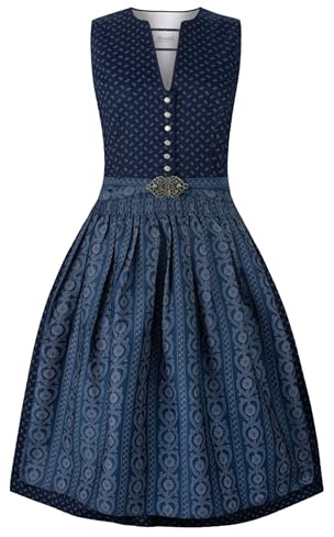 Stockerpoint Damen Dirndl Ellie I Größe 32-48 I Trachtenkleid mit Schürze & liebevollen Details I 100% Baumwolle I Atmungsaktiv & pflegeleicht I Perfekt für Trachten & Festlichkeiten