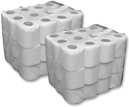 KAPCO Toilet Rolls Bulk Buy 72 Pack – Soft 2 Ply White Tissue Paper | Embossed, Gentle, Recyclable Sheets for Home, Office, Commercial, Travel | Sustainable Loo Roll Multipack | Value Bathroom Supply