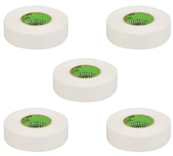 Renfrew Hockey-Tape aus Stoff, Weiß, 5 Rollen (2,5 cm x 18 m)