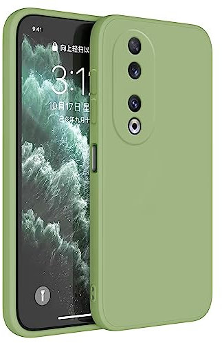 Topme Coque pour Honor 90 5G (6.7 inches) Etui Housse, Protecteur de Peau en Silicone TPU - Vert Matcha