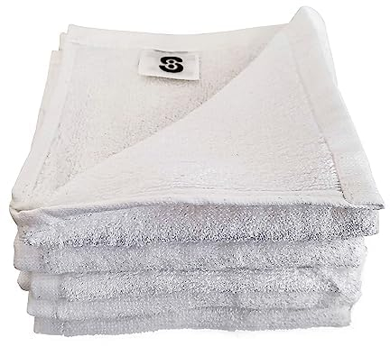 S8 Lot de 3 gants de toilette en bambou - 100 % bambou - Extra absorbants - Sans produits chimiques ni plastique - Haute tolérance cutanée - Doux, séchage rapide - Serviettes pour bébé, adultes et
