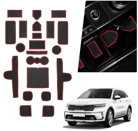 BIBIBO Gummimatten Antirutschmatten kompatibel mit Kia Sorento MQ4 2021-2025, Gummi-Automatten, Auto Matten Zubehör, Anti-Rutsch-Matte, Aufbewahrungsbox rutschfeste Matten