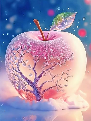 ZephyrHome 5D Diamond Painting Set für Erwachsene - Kristallapfel Vollbohrer Diamant Malerei - DIY Diamond Painting Bastelset für Wohnzimmer und Schlafzimmer - Wanddeko (30x40cm)